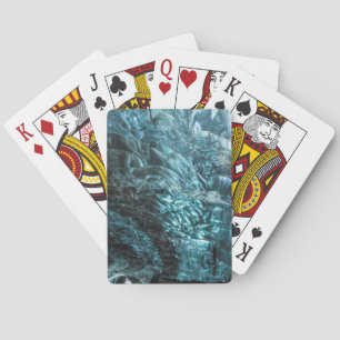 Blue ice of an ice cave, Iceland Poker Cards