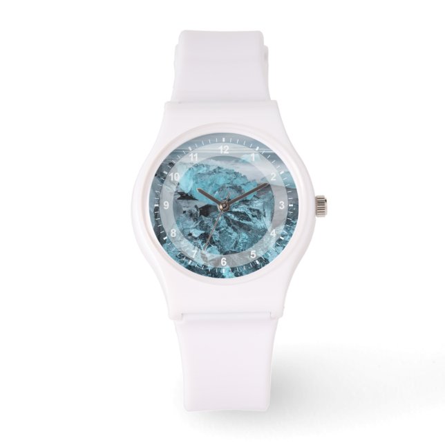 Blue ice on beach seascape, Iceland Watch (Front)
