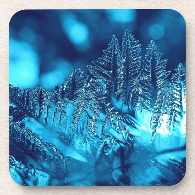 Blue Ice Photograph 2 Drink Coaster (Front)