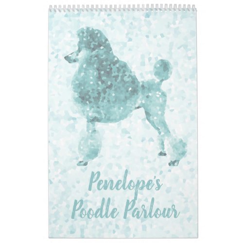 Blue Ice Poodle Calendar