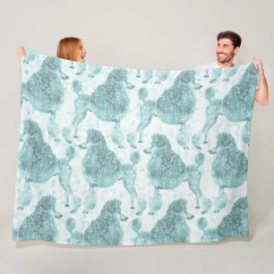 Blue Ice Posh Poodle Fleece Blanket