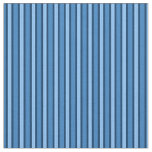 Blue Ice, Prussian Blue and sky blue stripes Fabric