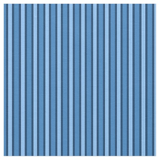 Blue Ice, Prussian Blue and sky blue stripes Fabric