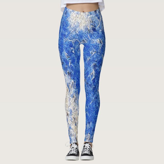 Blue Ice Rave Leggings (Front)