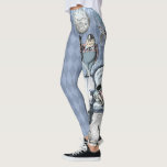 Blue Ice Silver Alice in Wonderland Leggings<br><div class="desc">Elegant Blue Ice Alice in Wonderland design. Chick and modern design. Matching products can be found in Alice in Wonderland Ice Blue collection.</div>