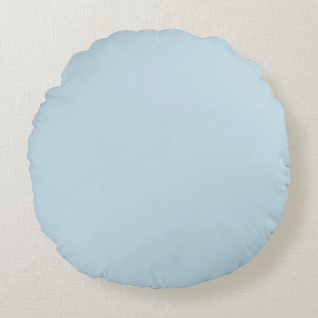 Blue Ice Solid Round Pillow (Front)