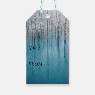 Blue Ice Trees Gift Tags