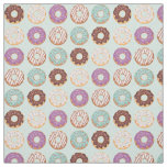 Blue Iced Donuts With Sprinkles Pattern Party Fabric
