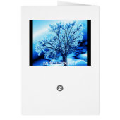 Blue Iced Tree Card (blank) (Back)
