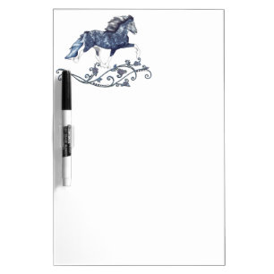 Blue Icelandic Horse Blámóða Dry Erase Board