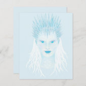 Blue icy winter queen with icicle crown (Front/Back)