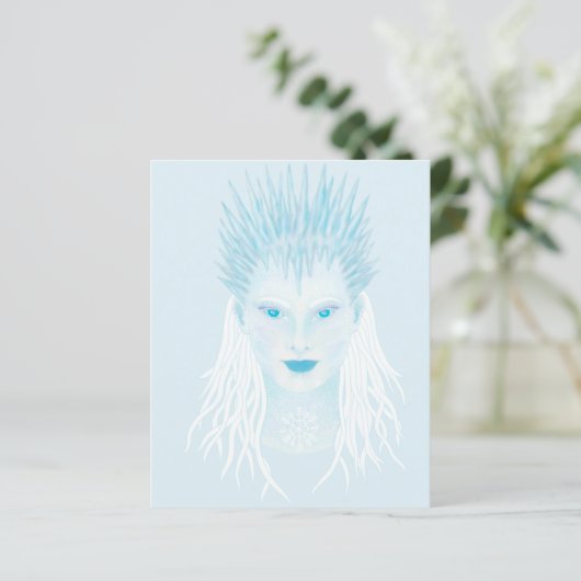 Blue icy winter queen with icicle crown (Standing Front)