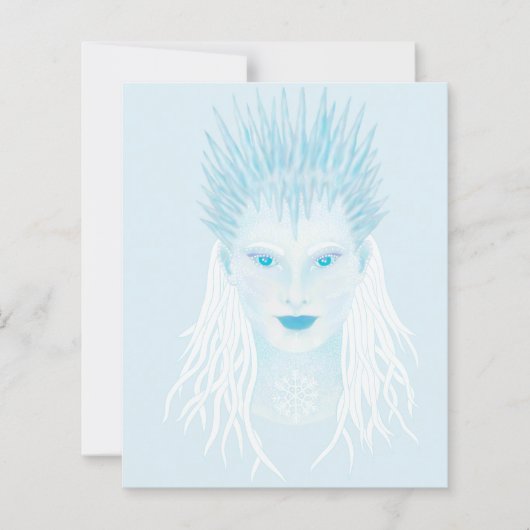 Blue icy winter queen with icicle crown (Front)