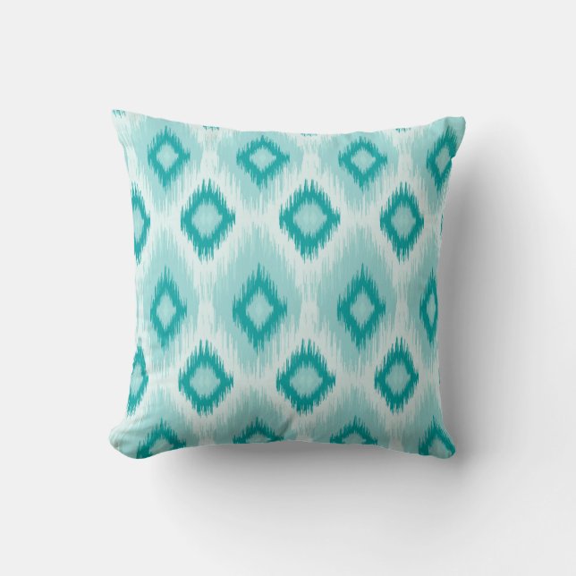 Blue iKat lumbar Throw Pillow (Front)