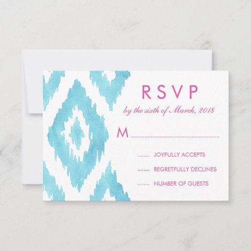 Blue Ikat RSVP