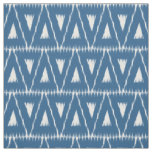 Blue Ikat Triangles pattern fabric