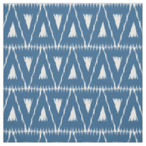 Blue Ikat Triangles pattern fabric