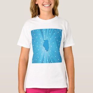 Blue Illinois Girls T-Shirt