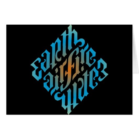 Blue Illuminati Elements Symbol Cards (Front Horizontal)