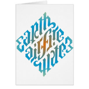 Blue Illuminati Elements Symbol Cards