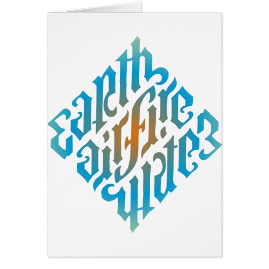 Blue Illuminati Elements Symbol Cards (Front)