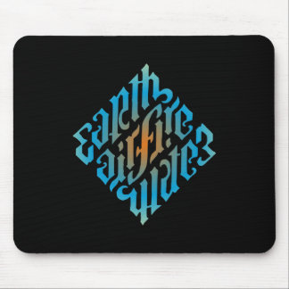 Blue Illuminati Elements Symbol Mouse Pad