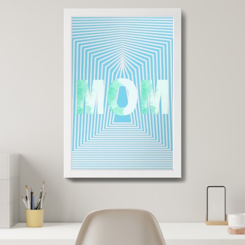Blue Illusion MOM Wall Art Mothers Day 