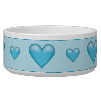 Blue Illustrated Hearts Bowl