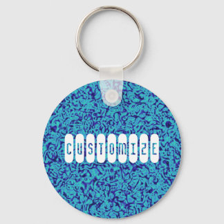 Blue Impressionism - Template Keychain