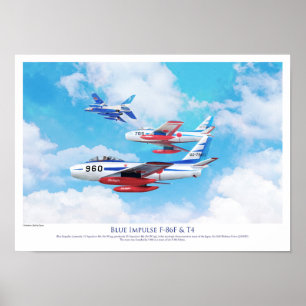 Blue Impulse Japan Air Self-Defense Force (JASDF) Poster