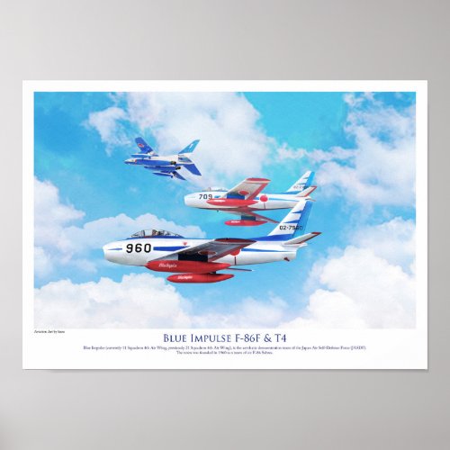 Blue Impulse  Japan Air Self-Defense Force (JASDF) Poster