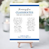 Blue In Memory Of Our Classmates List Of Names