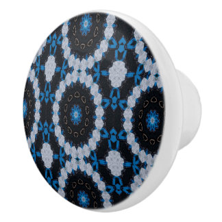 Blue in the morning and night ceramic knob