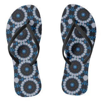 Blue in the morning and night flip flops