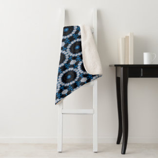 Blue in the morning and night sherpa blanket