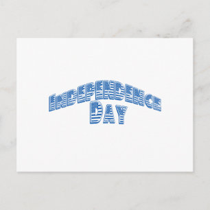 Blue Independence Day Postcard