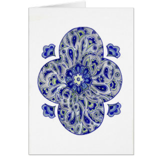 Blue India Paisley Cards