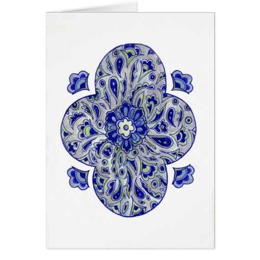 Blue India Paisley Cards (Front)