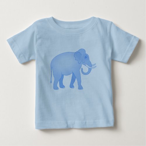 Blue Indian Elephant Baby T_Shirt