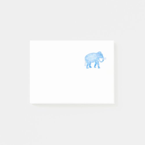 Blue Indian Elephant with Fancy Pattern Post_it Notes