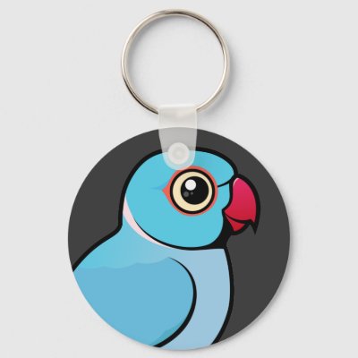 Blue Indian Ringneck Keychain