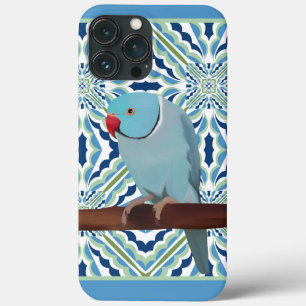 Blue Indian Ringneck Parakeet iPhone 13 Pro Max Case