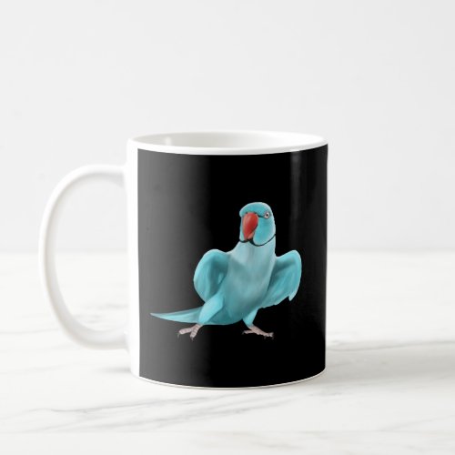 Blue Indian Ringneck Parrot Bird Coffee Mug