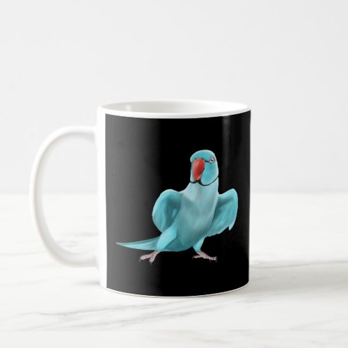 Blue Indian Ringneck Parrot Bird  Coffee Mug