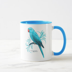 Blue Indian Ringneck Parrot Mug