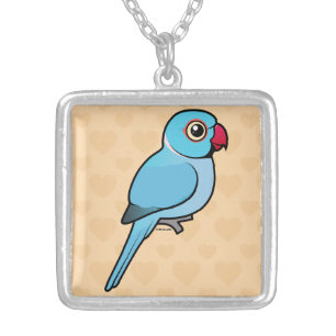 Blue Indian Ringneck Silver Plated Necklace