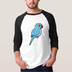 Blue Indian Ringneck Men's Basic 3/4 Sleeve Raglan T-Shirt