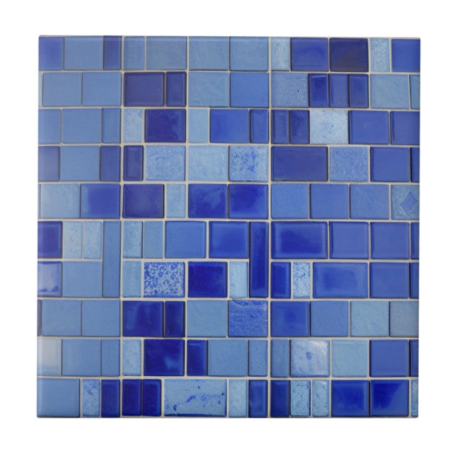 Blue indigo navy azure tiles wall kitty voices (Front)