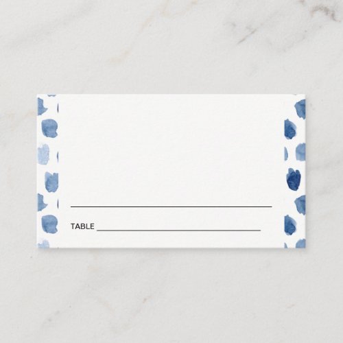 BLUE INDIGO WATERCOLOR BAR BAT MITZVAH PLACE CARDS