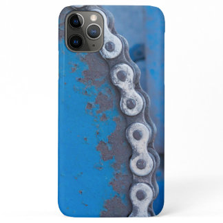 Blue Industrial Farm Gear with Rust Patina iPhone 11 Pro Max Case